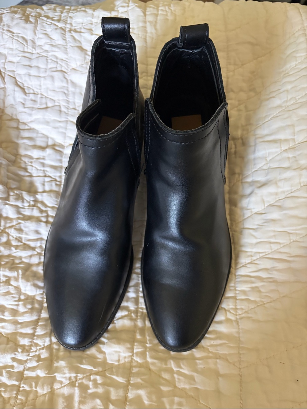 Dolce Vita Black Leather Chelsea Ankle Boots
